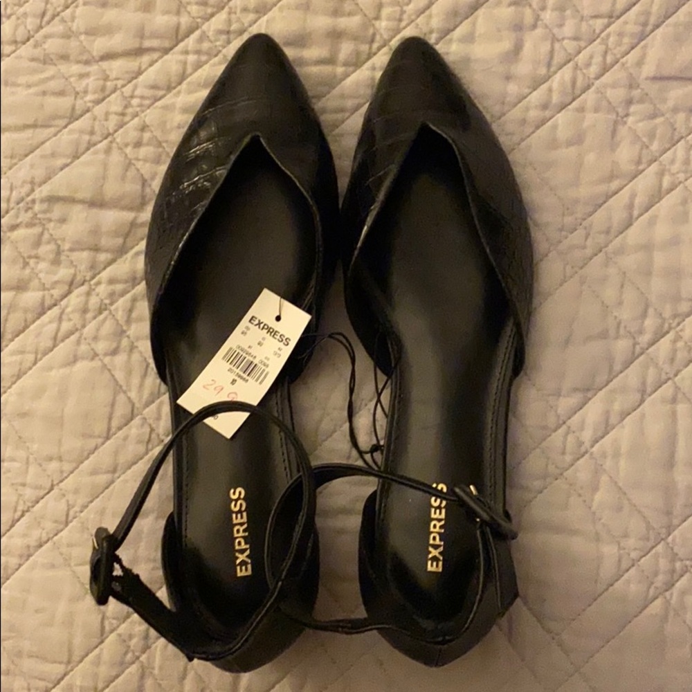 Express black flats size 10